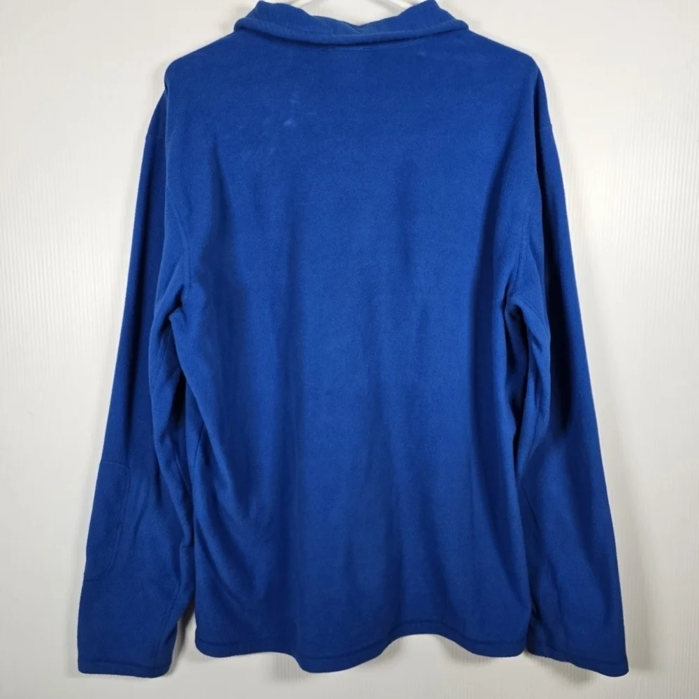 The North Face Mens Royal Blue 1/4 Zip Long Sleeve Fleece Pullover Size Large
